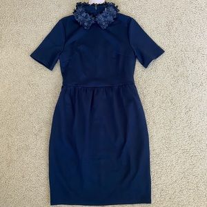 NWT Flower Pencil Dress Navy Size S